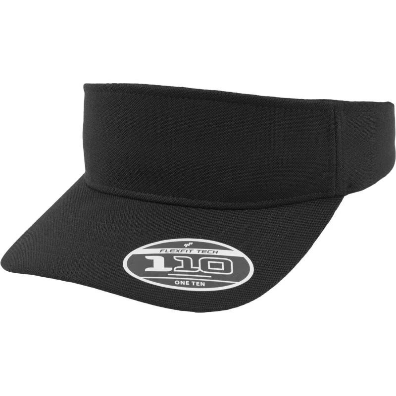 Image of Flexfit by Yupoong 110 Visor Cap in Black Unisex One Size