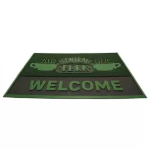 Image of Friends Central Perk Welcome Door Mat (One Size) (Green)