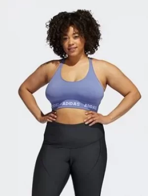 Image of adidas Training Aeroknit Bra (plus Size), Purple, Size 4X, Women