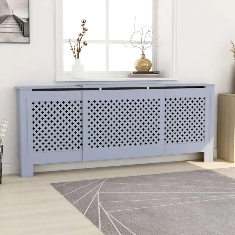 Image of VIDAXL Mdf Radiator Cover Grey 205cm Vidaxl 8720286155028