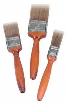 Image of Wickes Mastercoat Synthetic Mixed Size Paint Brushes - Pack of 3
