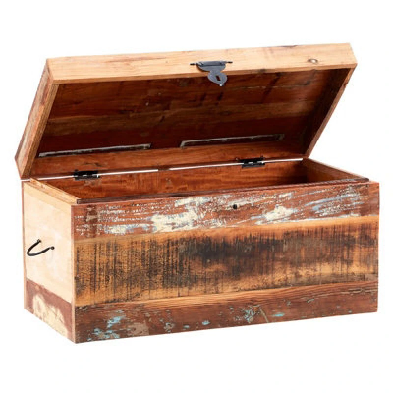 Image of Buttercup Farm Coastal Trunk Box - Wood - L40 X W80 X H80 Cm