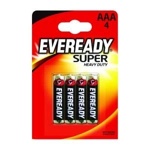 Image of Eveready Super Heavy Duty AAA Batteries Pack of 4 RO3B4UP