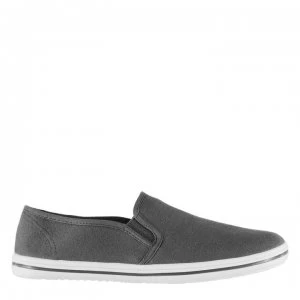 Image of Slazenger Slip On Junior Canvas Shoes - Charcoal