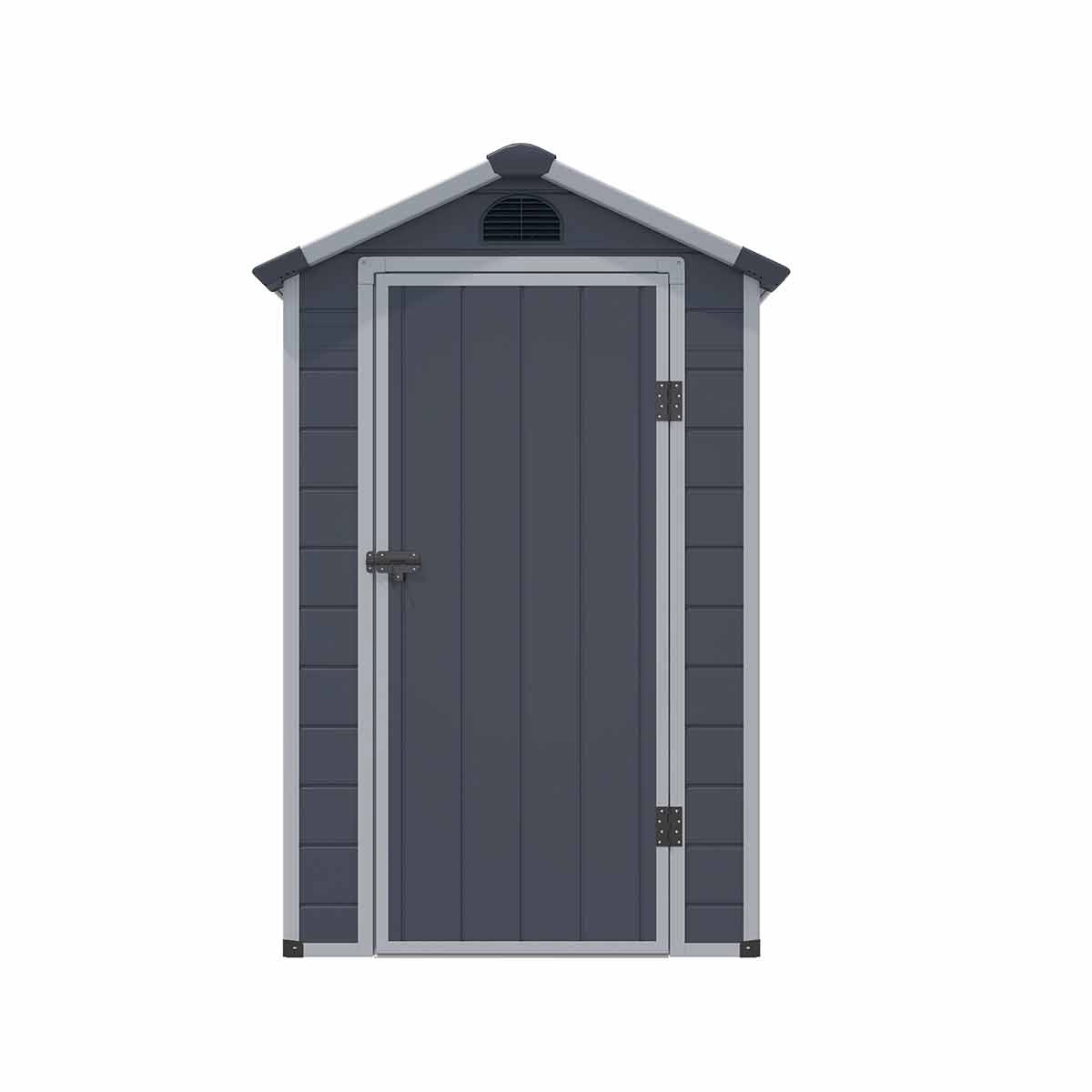 Image of Rowlinson Airevale 4 x 3ft Plastic Shed Dark Grey Polypropylene