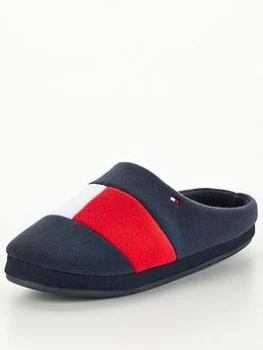 Image of Tommy Hilfiger Flag Home Slippers - Blue Size 41/42, Men