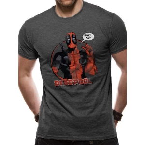 Image of Deadpool - Who Me Mens X-Large T-Shirt - Grey