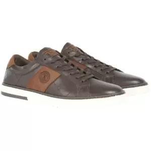 Image of Barbour Mens Beaufort Sneakers Dark Brown UK 10