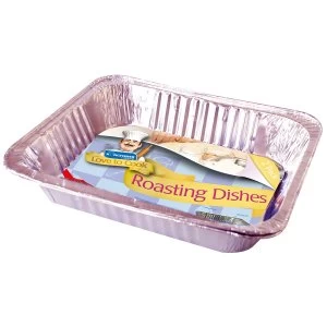 Image of Kingfisher Large Foil Roasting Tray - Pack of 2