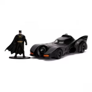 Image of Batman 1989 Hollywood Rides Diecast Model 1/32 1989 Batmobile with Figure