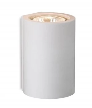 Image of 1 Light Single Plaster Indoor Wall Light White, GU10