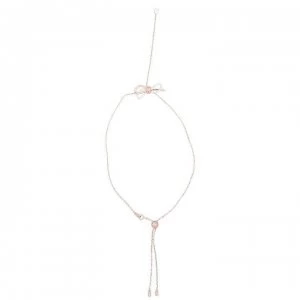 Image of Swarovski Lifelong Bow Y Necklace - Silver