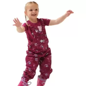 Image of Regatta Girls Peppa Pig Waterproof Breathable Dungarees 36-48 Months