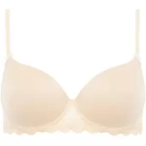 Image of Heidi Klum Geometric Lace Full Coverage Bra - Beige