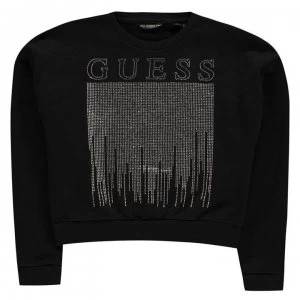 Image of Guess Sequin Sweatshirt - Jet Black A996