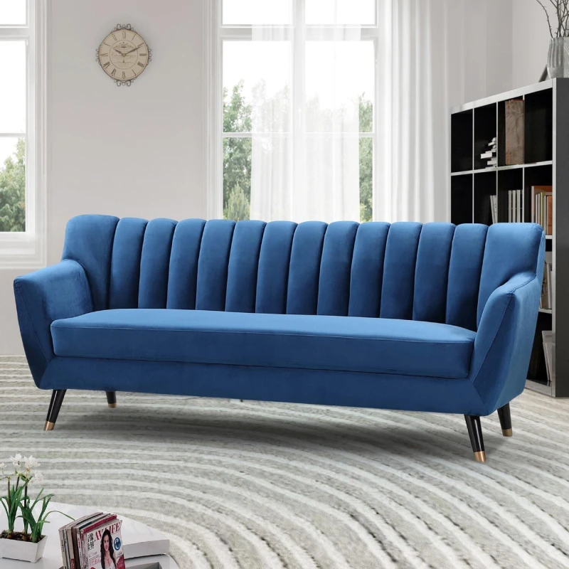 Image of Artemis Home Morgan 3 Seat Sofa in Blue Blue Unisex
