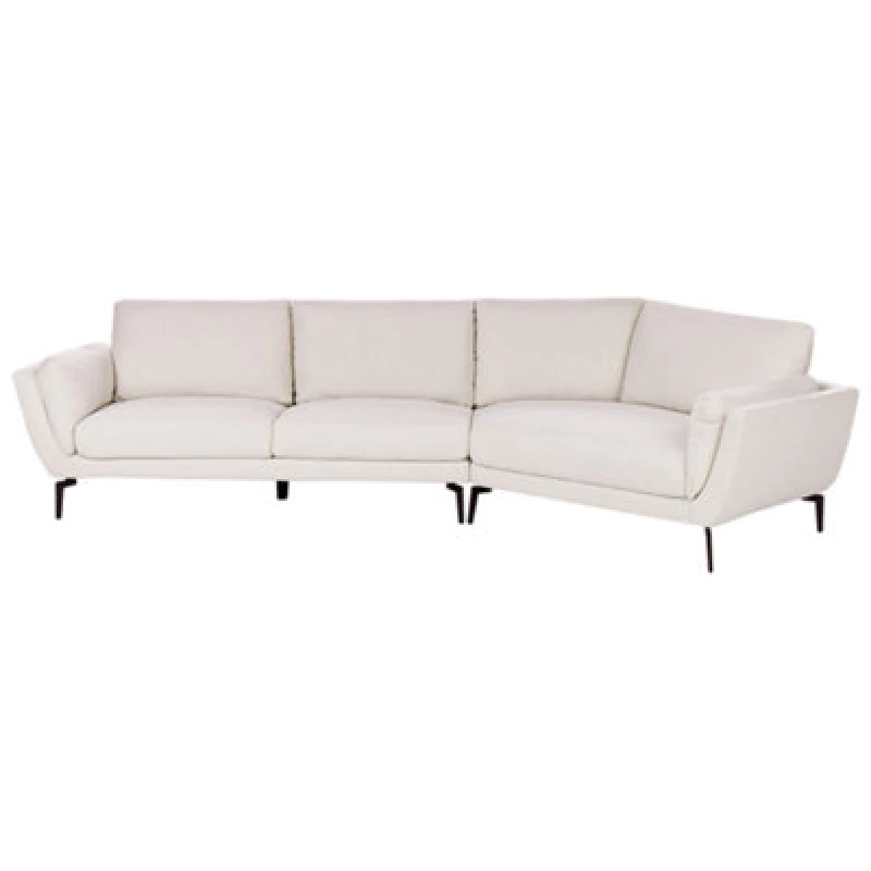 Image of Beliani Sofa 3 Seater Kansseli Fabric Light Beige