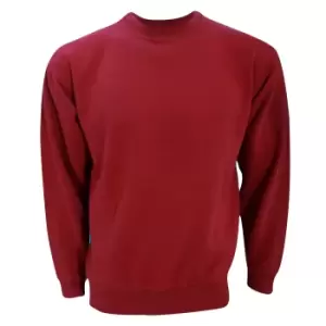 Image of UCC 50/50 Unisex Plain Set-In Sweatshirt Top (S) (Burgundy)
