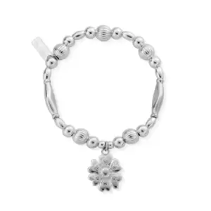 Image of ChloBo Sterling Silver Chunky Pumpkin Flower Bracelet