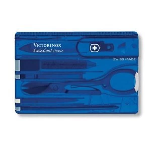 Image of Victorinox SwissCard Translucent Blue Blister Pack