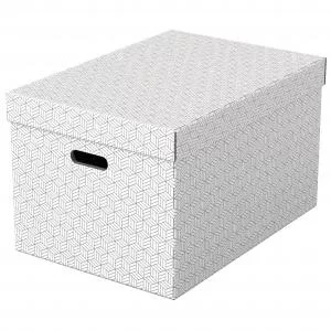 Image of ESSELTE Storage Box Home Size L 3pcs white