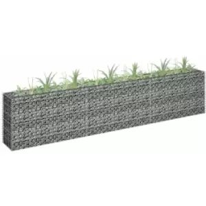 Image of Vidaxl - Gabion Raised Bed Galvanised Steel 270x30x60cm - Silver