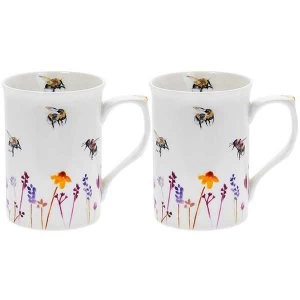 Image of Busy Bees Mugs Set Of 2 By Lesser & Pavey
