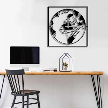 Image of MTS - 009 Black Decorative Metal Wall Clock