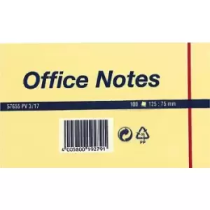 Image of tesa Sticky note 57655-00000 125mm x 75mm Yellow 100 sheet