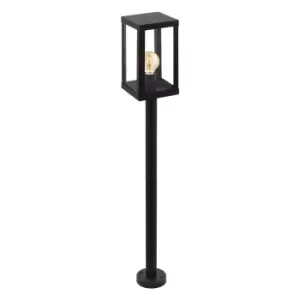 Image of IP44 Outdoor Bollard Light Black Zinc Plated Steel 1 x 60W E27 Bulb Post