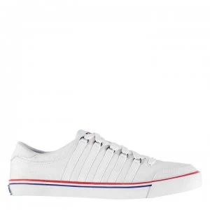 Image of K Swiss Chilton Canvas Trainers - White/Blue