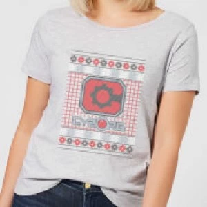 Image of DC Cyborg Knit Womens Christmas T-Shirt - Grey - M