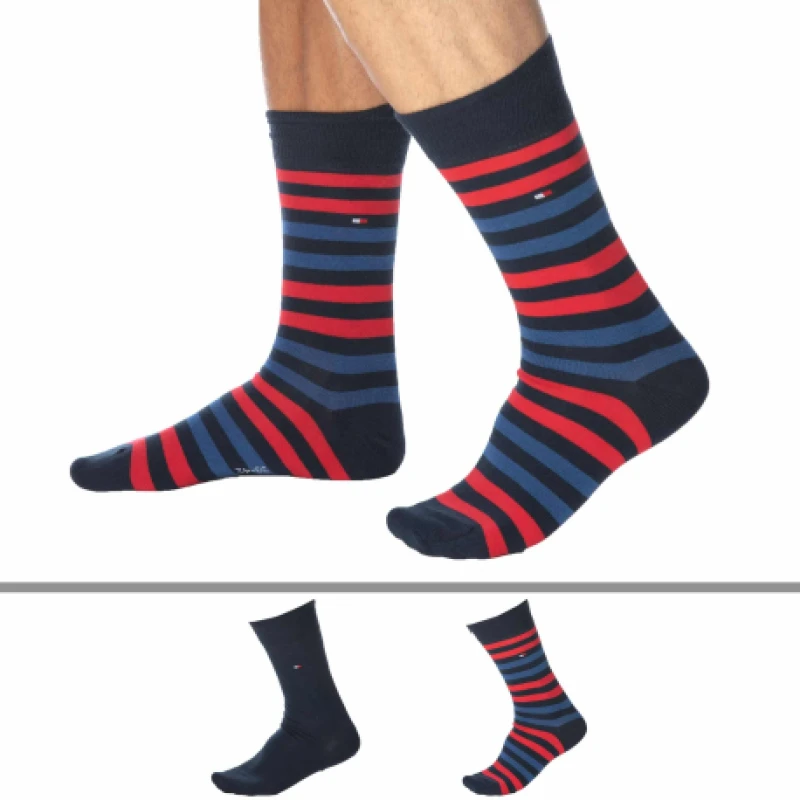 Image of Tommy Jeans Navy Two Pack Socks Navy Male M/L 15520UK