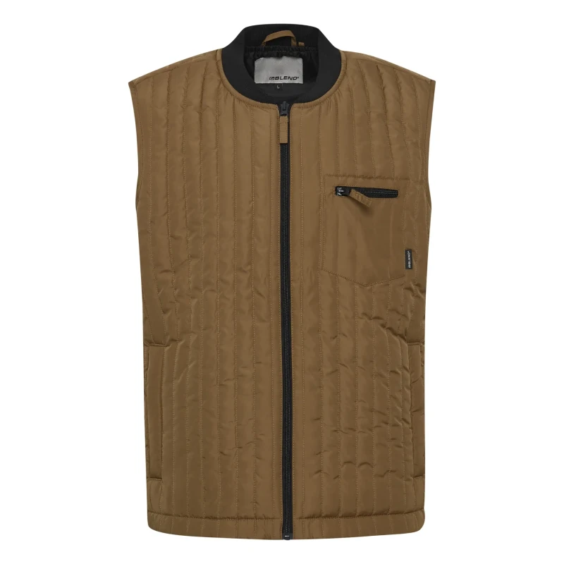 Image of Blend Sleeveless Puffer Jacket Blend Marron Male M