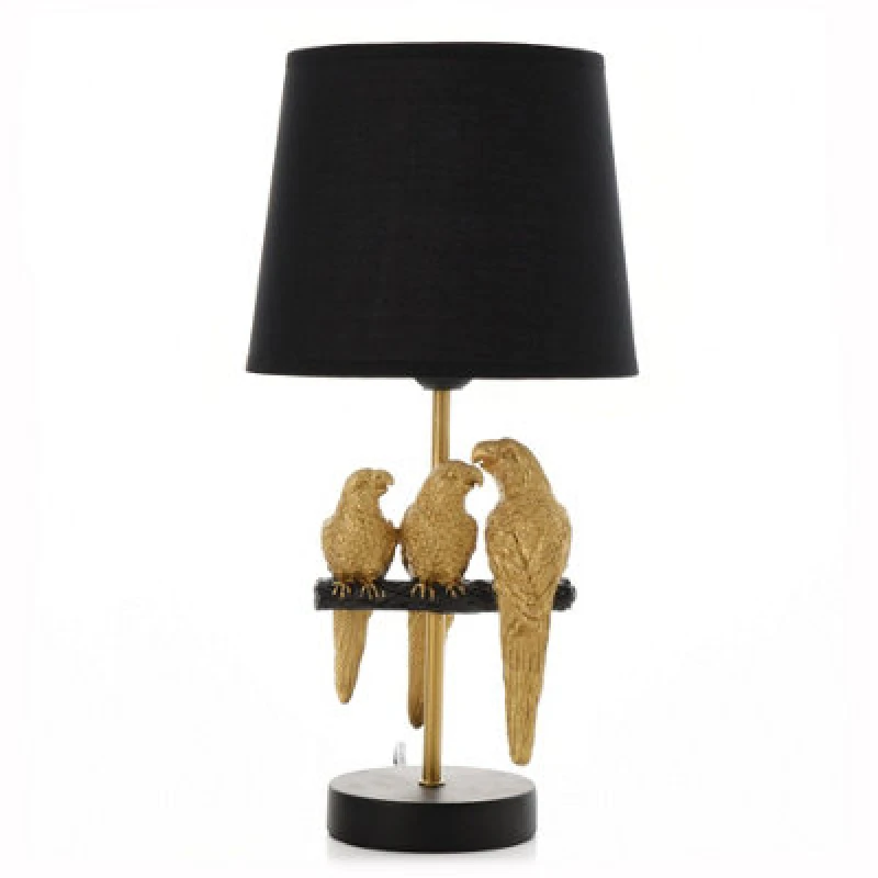 Image of Hestia Parrot Table Lamp 35cm Metallic Gold
