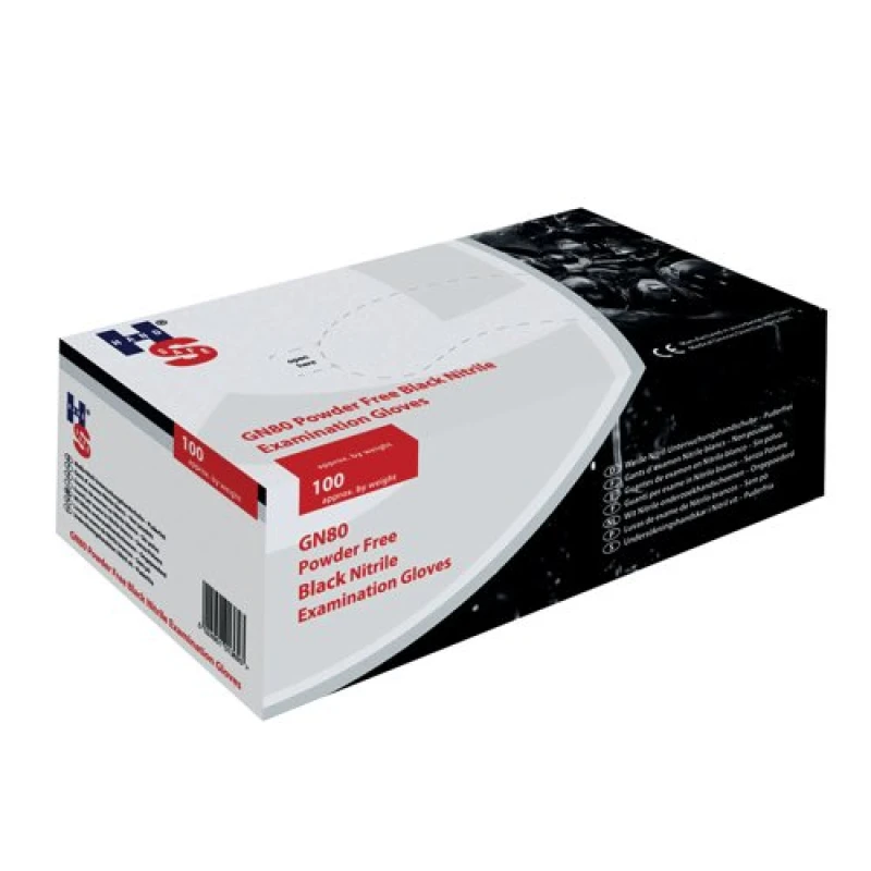 Image of Handsafe Speciality Nitrile Gloves Black Medium (100 Pack) GL897 - M