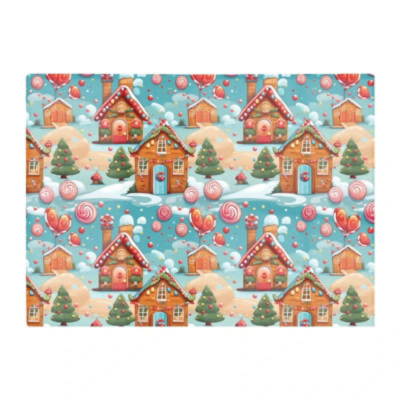 Image of Warren Reed Designer Christmas Gingerbread House Glass Chopping Board