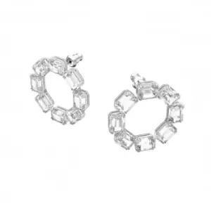 Image of Millenia Hoop Circle Crystal Earrings 5618629