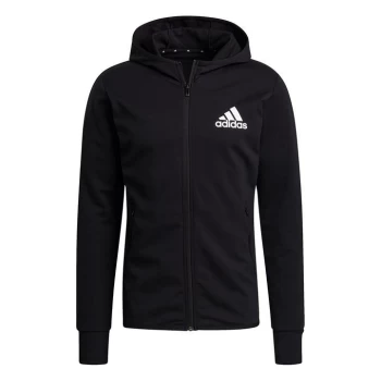 Image of adidas Full Zip Hoodie Mens - Black/White
