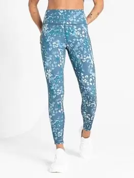 Image of Dare 2b Laura Whitmore Influential Leggings - Green/Multi, Green Multi, Size 16, Women