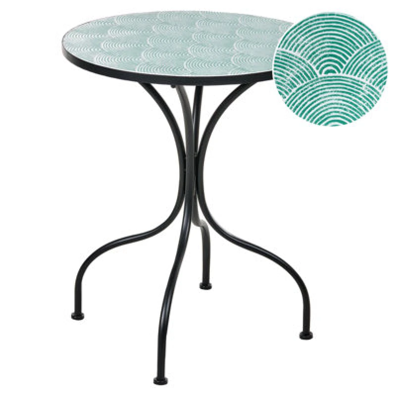 Image of Beliani Bistro Table Anapo 60 Cm 60 Cm Metal Black