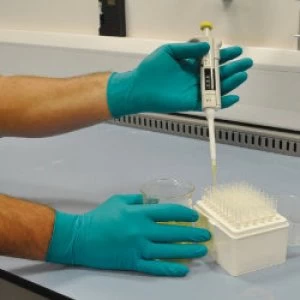 Image of Polyco Gloves Disposable Nitrile Size 8.5 Green 100 Pieces