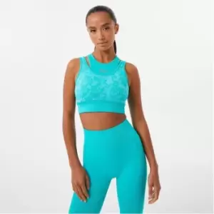 Image of Everlast High Neck Racer Sports Bra - Blue