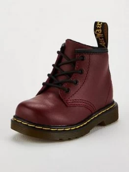Image of Dr Martens Infant 8 Lace Up Boots - Cherry Red, Cherry Red, Size 3 Younger
