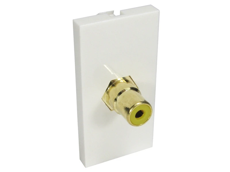Image of Cables Direct Cables Direct AV-MOD1RCAYL socket-outlet RCA White AV-MOD1RCAYL