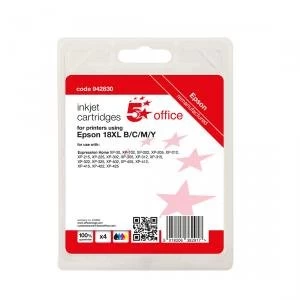 Image of Office Reman Inkjet Cart Page Life Blk 470pp CMY 450pp Epson