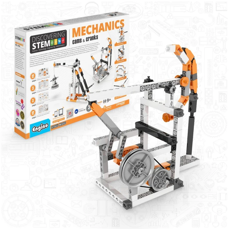 Image of Engino Discovering STEM Mechanics Cams & Cranks White unisex