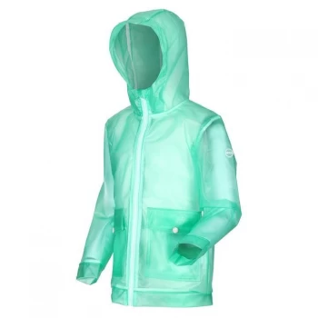 Image of Regatta Hallow Transparent Waterproof Jacket - Ice Green