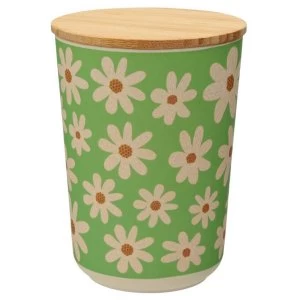 Image of Daisy Bamboo Composite Medium Round Storage Jar