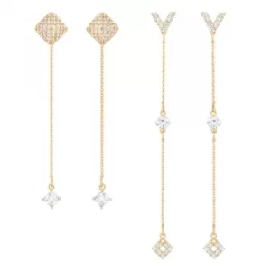 Image of Ladies Swarovski Rose Gold Plated Grapefruit Set Of 2 Earrings